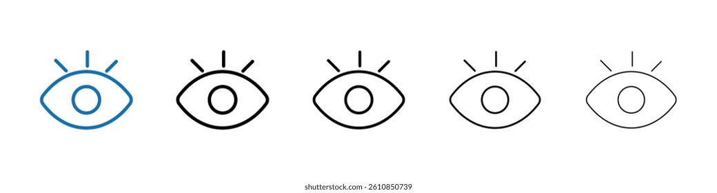 Eye icon Outline vector logo for web ui