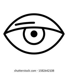 Eye icon. Outline eye vector icon for web design isolated on white background