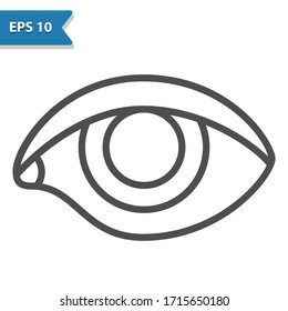 Icono ocular. Icono profesional, perfecto píxel, formato EPS 10.
