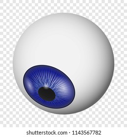 Eye icon. Realistic illustration of eye vector icon for on transparent background