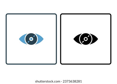 Eye Icon. Icon related to Identity. Suitable for web site design, app, UI, user interfaces. Solid icon style. Simple vector design editable