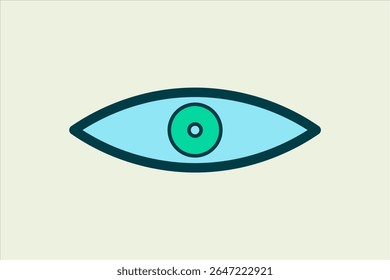 Eye icon. icon related to UI elements. suitable for web site, app, user interfaces,element, printable etc. flat line icon style. simple vector design editable