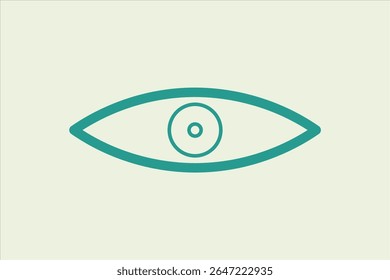 Eye icon. icon related to UI elements. suitable for web site, app, user interfaces,element, printable etc. line icon style. simple vector design editable