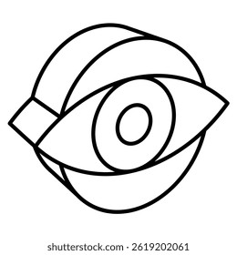 Icono de ojo representado por el icono de ojo simple Estilo de línea.