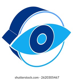 Eye icon represented by Simple Eye icon Dualtone style.