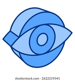 Auge Symbol dargestellt durch Einfaches Auge Symbol Blauer Stil.
