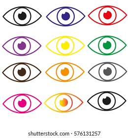 eye icon set