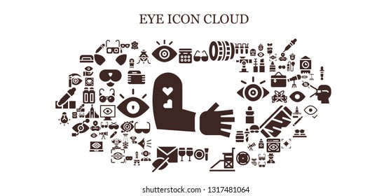 eye icon set. 93 filled eye icons.  Collection Of - Tattoo, Eye shadow, Glasses, View, Lens, Make up, Vigilance, Hidden, Tungsten, Eyebrow pencil, mask, Skin, dropper