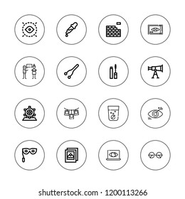 Eye Icon Set Collection 16 Outline Stock Vector (Royalty Free ...