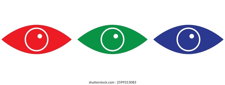 Eye icon set. Eyesight symbol. Simple eye collection. eps 10 
