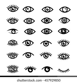 eye icon set illustration design