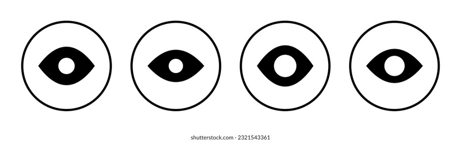 Eye icon set illustration. Eye sign and symbol. Look and Vision icon. 