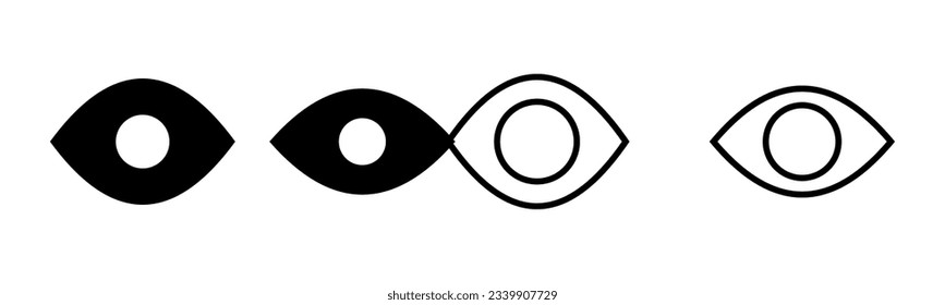 Eye icon set illustration. Eye sign and symbol. Look and Vision icon. 