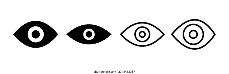 Eye icon set illustration. Eye sign and symbol. Look and Vision icon. 