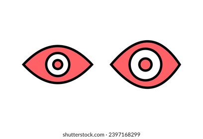 Eye icon set illustration. Eye sign and symbol. Look and Vision icon. 