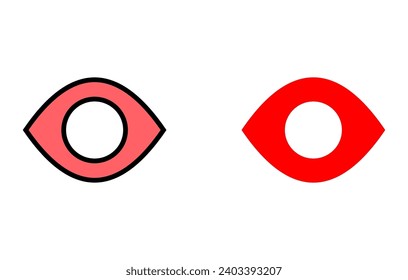 Eye icon set illustration. Eye sign and symbol. Look and Vision icon. 