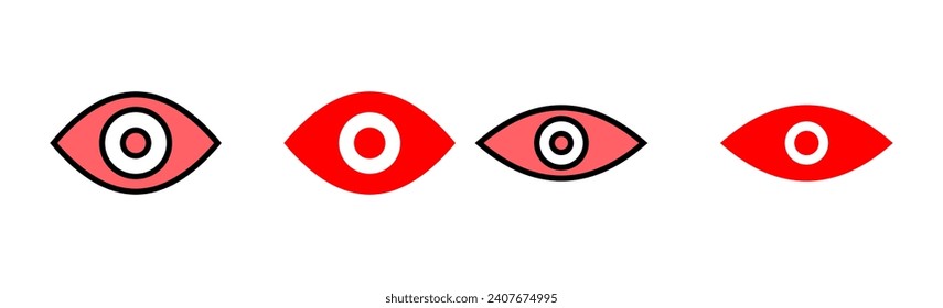 Eye icon set illustration. Eye sign and symbol. Look and Vision icon. 