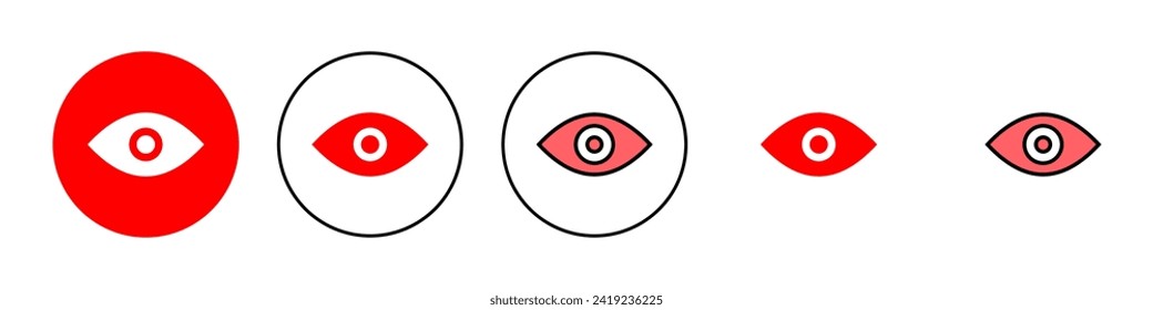 Eye icon set illustration. Eye sign and symbol. Look and Vision icon. 
