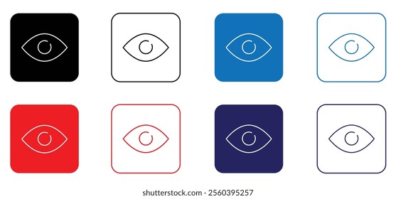 eye icon set, see view, eyesight symbol Vector