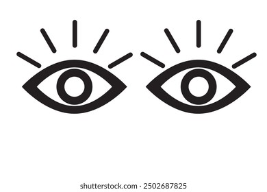 Eye icon set. Eye symbol. Open eyes images. Vector.