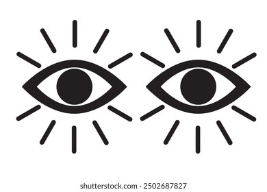 Eye icon set. Eye symbol. Open eyes images. Vector.