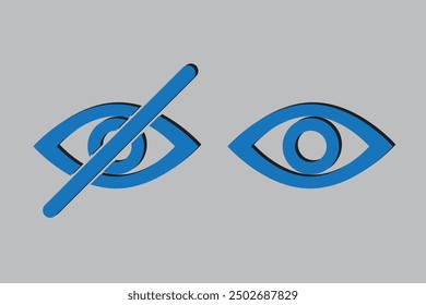 Eye icon set. Eye symbol. Open eyes images. Vector.