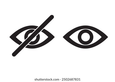 Eye icon set. Eye symbol. Open eyes images. Vector.