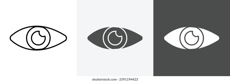 Eye icon set vector art