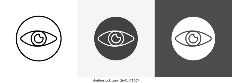 Eye icon set vector art