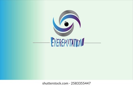 Eye Icon Set Vector Design on Colourful Background.
