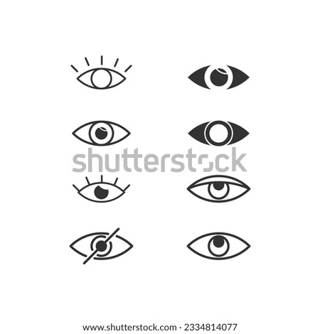 Eye Icon Set Vector Design.