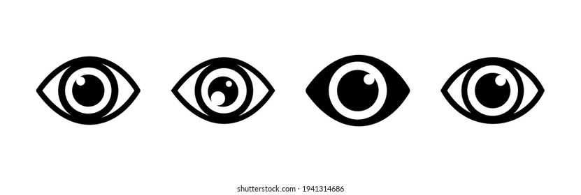 Eye icon set. Eye vector icons. Look and Vision icons. 