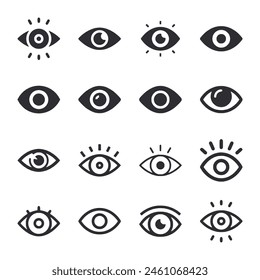 Eye icon set vector illustration