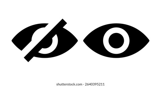 Eye icon set. Vector illustration,