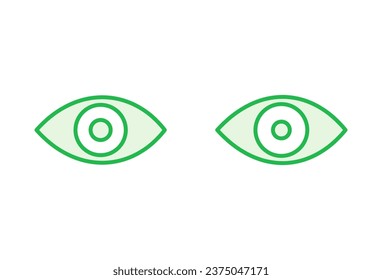Eye icon set. Eye vector icon. Look and Vision icon. 