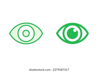 Eye icon set. Eye vector icon. Look and Vision icon. 