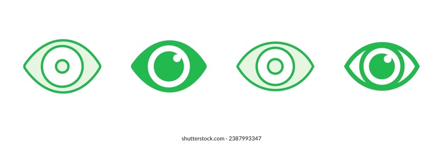 Eye icon set. Eye vector icon. Look and Vision icon. 