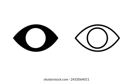 Eye icon set. Eye vector icon. Look and Vision icon. 
