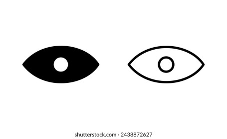 Eye icon set. Eye vector icon. Look and Vision icon. 