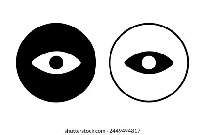 Eye icon set. Eye vector icon. Look and Vision icon. 