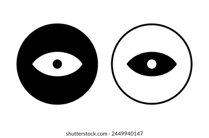 Eye icon set. Eye vector icon. Look and Vision icon. 