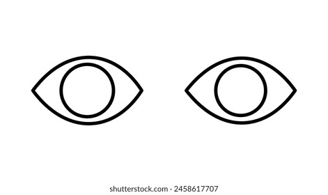 Eye icon set. Eye vector icon. Look and Vision icon. 