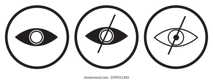 Eye icon set. Eye vector icon. Look and Vision icon. design eps 10 