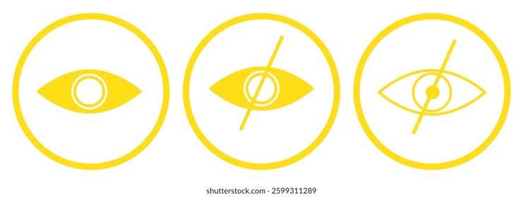Eye icon set. Eye vector icon. Look and Vision icon. design eps 10 