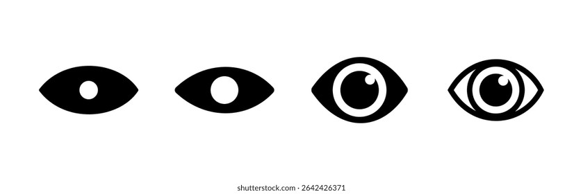Eye icon set. Eye vector icon. Look and Vision icon. 