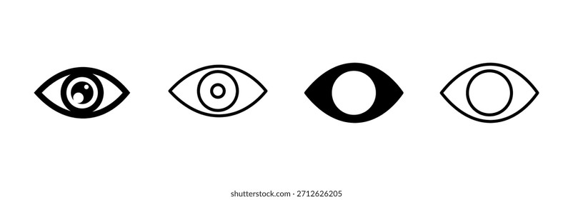 Conjunto de iconos de ojo. Icono de Vector de ojos. Icono de la mirada y la visión. 