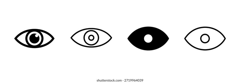 Conjunto de iconos de ojo. Icono de Vector de ojos. Icono de la mirada y la visión. 