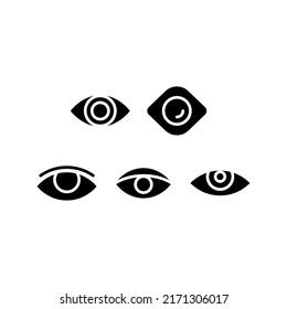 Eye Icon Set Vector Symbol Design Illustration