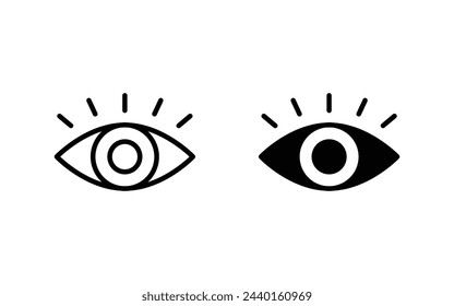 Eye icon set vector for web and mobile apps