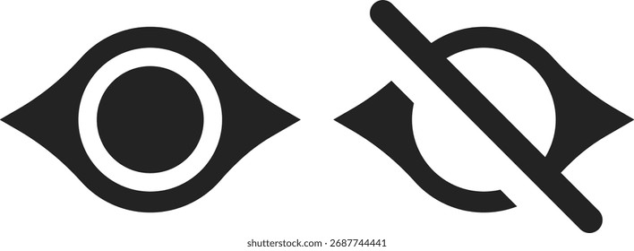 Augensymbolsatz. Symbolsammlung anzeigen. Sehsymbol